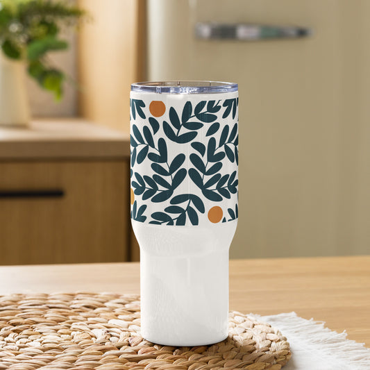 Leafy Travel mug with a handle