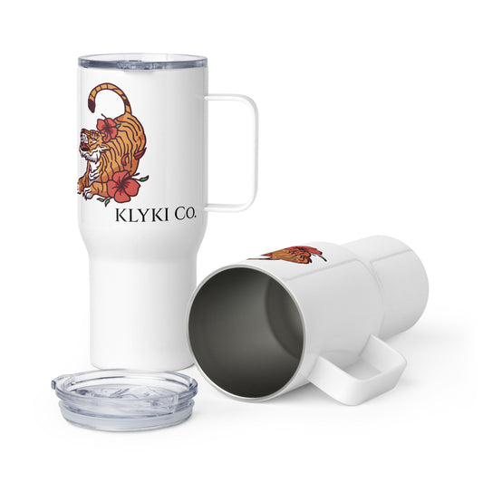 Tiger Travel mug with a handle