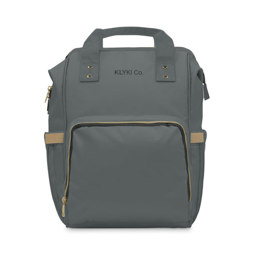 KLYKI Co. Grey Multifunctional Diaper Backpack